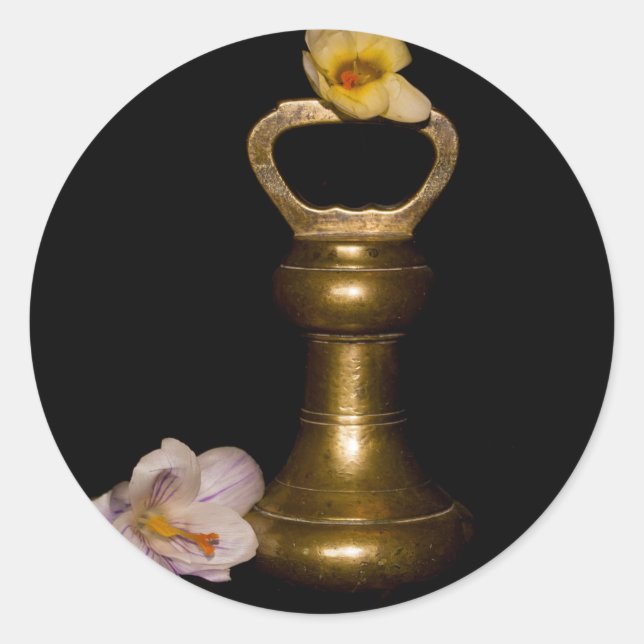 Sticker Rond Attraction florale (Devant)