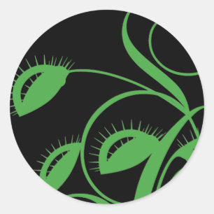 Sticker Rond Attrape-mouche de Vénus carnivore
