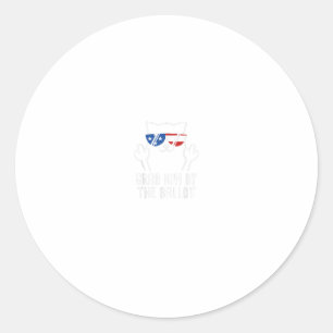 Sticker Rond Attrapez-Le Par Le Vote De Vote 2020 Cat Democra
