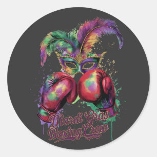 Sticker Rond Attrayant Masquerade Masquerade Masque Boxe Crew F