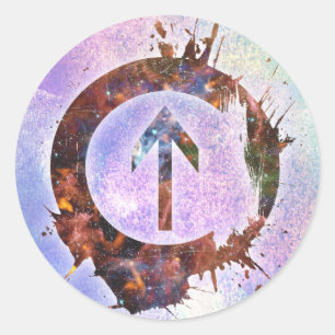 Sticker Rond Au-dessus de l'influence