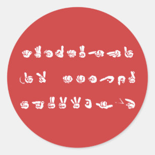 Sticker Rond Aucun L graffiti d'ASL