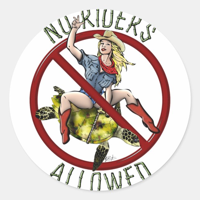 Sticker Rond Aucun Riders N'Est Autorisé (Devant)