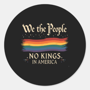 Sticker Rond Aucun Rois En Amérique Nous Le Peuple Hommes Femme
