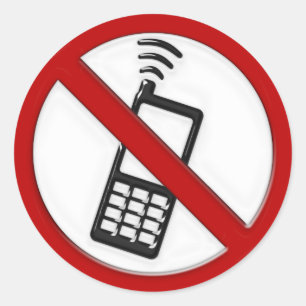 STICKER ROND AUCUN SIGNE DE ZONE TÉLÉPHONIQUE
