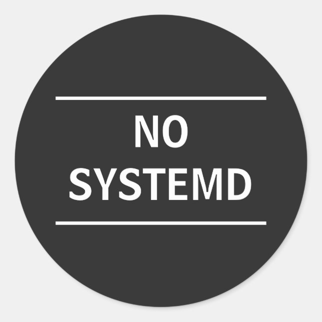 Sticker Rond Aucun système (Devant)