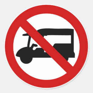 Sticker Rond AUCUN TAXI Tuk-Tuk ⚠ Route de Thaïlande ⚠