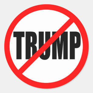 STICKER ROND "AUCUN TRUMP