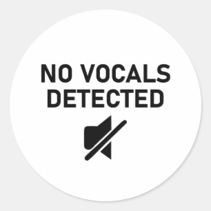 Sticker Rond Aucun volume détecté Conception audio minimale