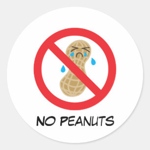 Sticker Rond Aucune arachide autorisée