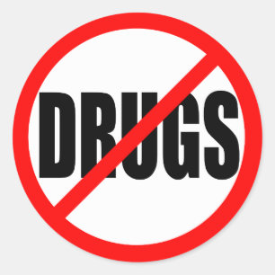 STICKER ROND "AUCUNE DROGUE "