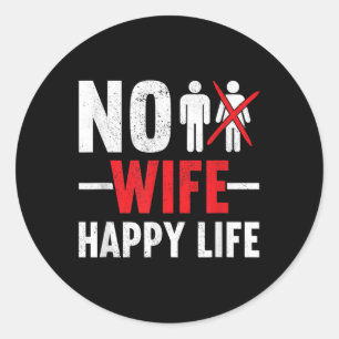Sticker Rond Aucune Femme Bonne Vie Femme Mariage Mariage Maria