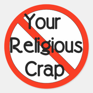Sticker Rond Aucune merde religieuse