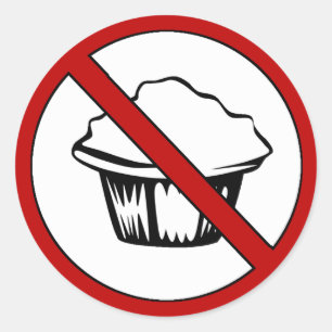 Sticker Rond AUCUNS dessus de petit pain ! Grosse plaisanterie