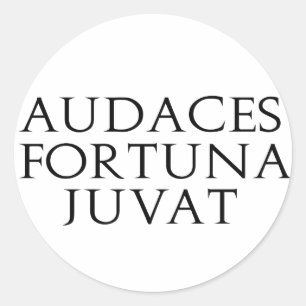 Sticker Rond Audaces Fortuna Juvat