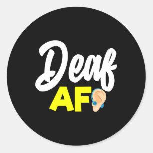 Sticker Rond Audience - Sourd - Incapable D'Entendre - Sensibil
