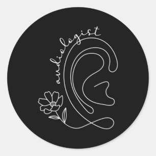Sticker Rond Audiologiste audiologiste
