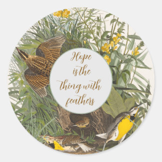 Sticker Rond Audubon Meadowlark Botank Imprimer