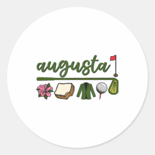 Sticker Rond Augusta Géorgie, Azalée, Golf, Fromage Pimento, Ja