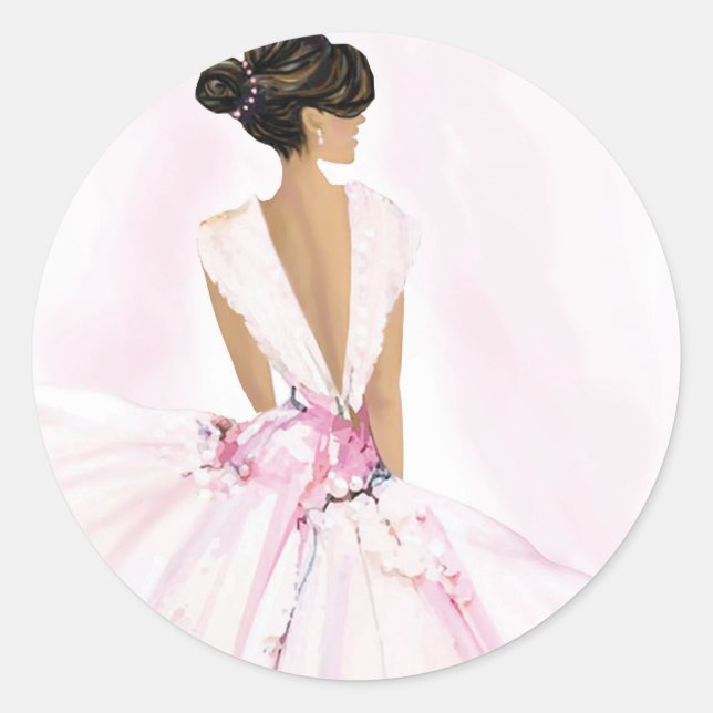 Sticker Rond Aujourd'hui Pretty (Devant)