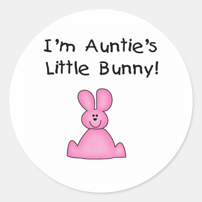 Sticker Rond auntiebunnypink (Devant)