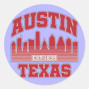 Sticker Rond Austin, Texas