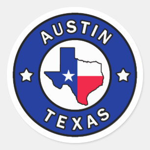 Sticker Rond Austin Texas