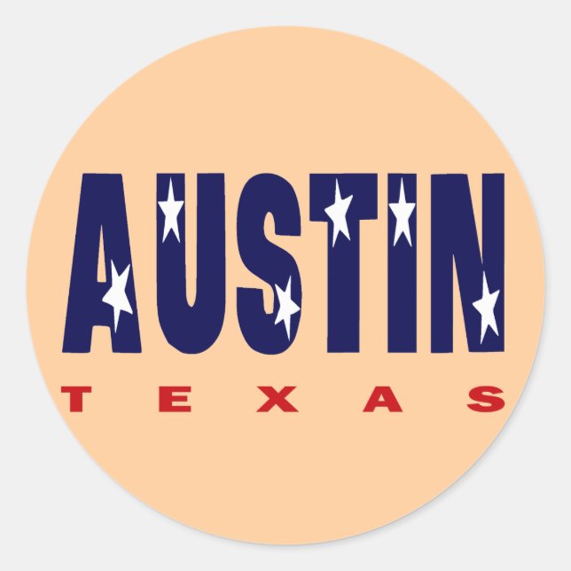 STICKER ROND AUSTIN, TEXAS (Devant)