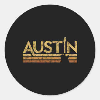 Sticker Rond Austin Texas Music