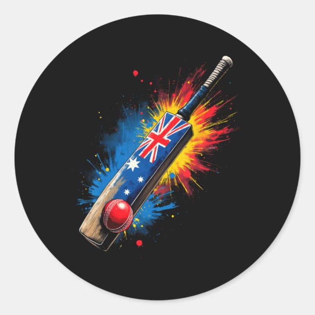 Sticker Rond Australian Cricket T  (Devant)