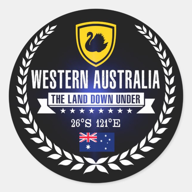 Sticker Rond Australie occidentale (Devant)