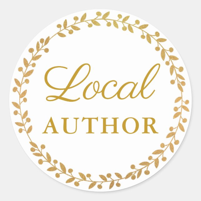Sticker Rond Auteur local Livre Promo Gold White (Devant)