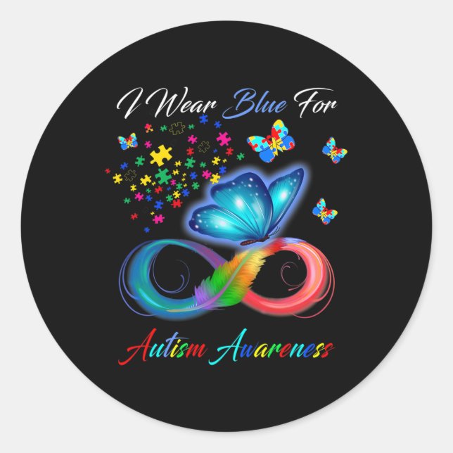 Sticker Rond Autism Aware (Devant)