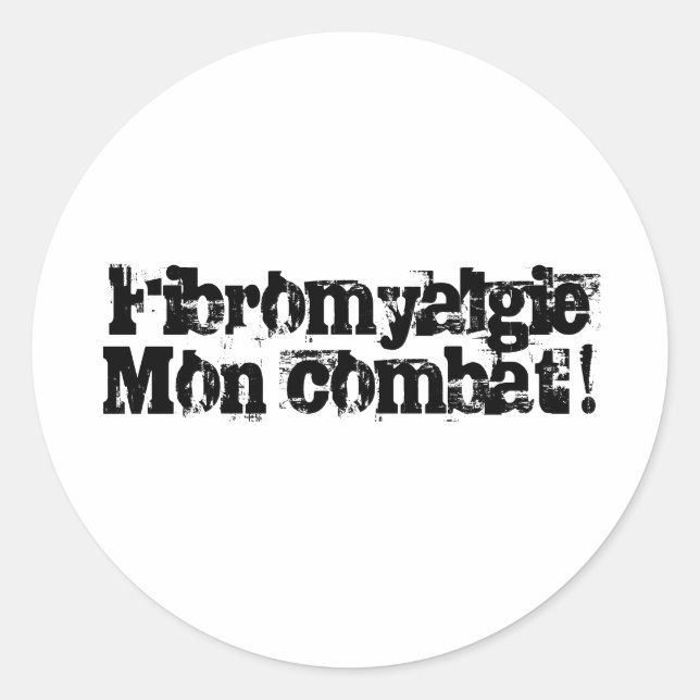 Sticker Rond auto collant sensibilisation fibromyalgie (Devant)