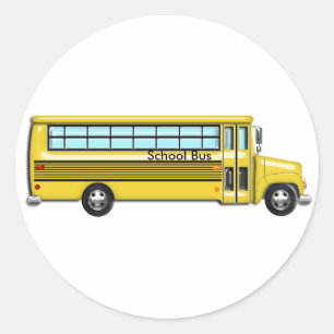 Sticker Rond Autobus scolaire