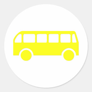Sticker Rond Autobus scolaire