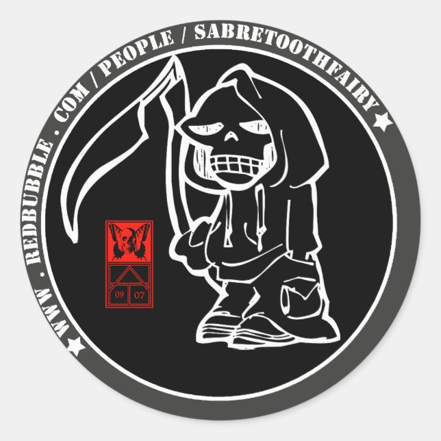 Sticker Rond autocollant2 (Devant)