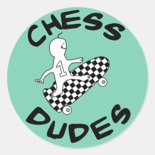 Sticker Rond Autocollant-Amusement de types d'échecs pour tous