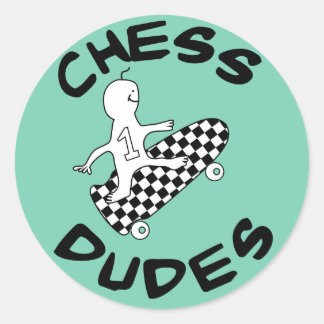 Sticker Rond Autocollant-Amusement de types d'échecs pour tous