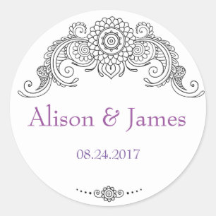 Sticker Rond Autocollant-noir rond de conception élégante de