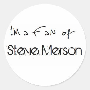 Sticker Rond Autocollants: Je suis fan de Steve Merson