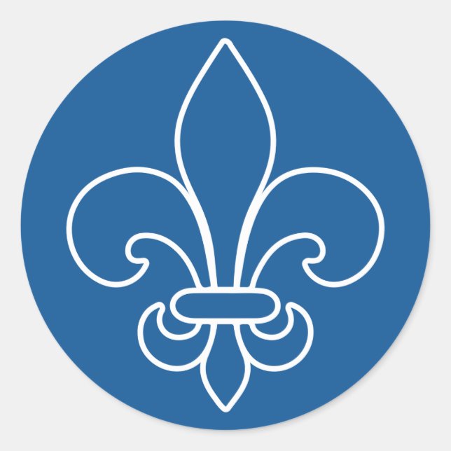 Sticker Rond AutocollantX20 Fleur de lys français moderne (Devant)