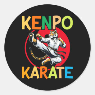 Sticker Rond Autodéfense Kenpo Karate Arts martiaux