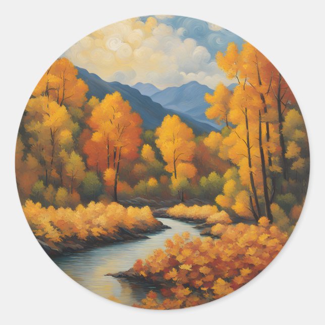 Sticker Rond Automne (Devant)