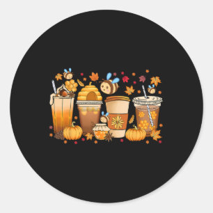 Sticker Rond Automne Automne Horreur Dernière Automne Café Tass