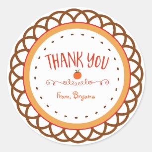 Sticker Rond Automne Couleur Merci couleur automne Favoriser le