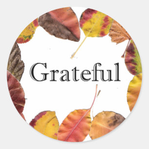 Sticker Rond Automne Feuilles Autour Gratuit Typographie