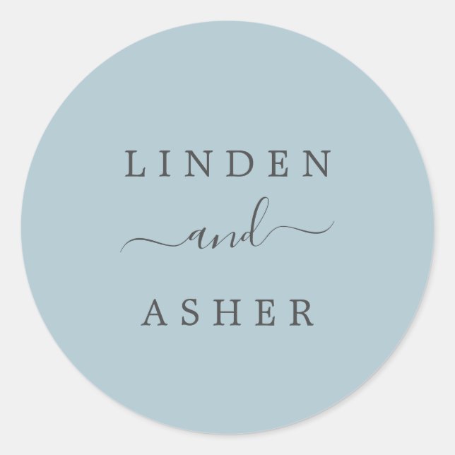 Sticker Rond Automne | Mariage d'ardoise (Devant)