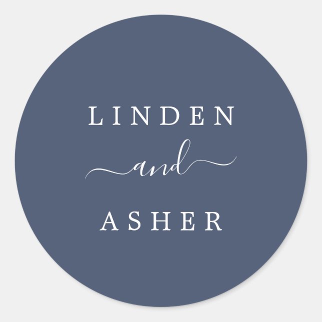 Sticker Rond Automne | Phoques d'enveloppes Mariages de la Mari (Devant)