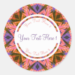 Sticker Rond Automne rose violet automne vert scrapbook de l'ar